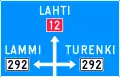 Advance direction sign (type A)