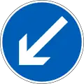 Pass this side (left side)  (formerly used )