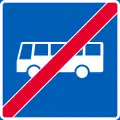 End of bus lane (sign above the line)  (formerly used )