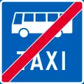 End of bus and taxi lane (sign above the line)  (formerly used )