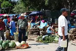 Scene from the weekly market or tianguis of Villa de Zaachila