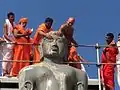 Mahamastakabhisheka of 18-feet statue of Bahubali