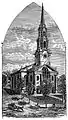 1886 engraving of the current church building