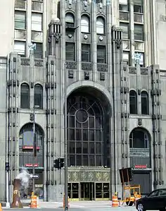 Entrance of the Fisher Building in Detroit, Michigan (1928)