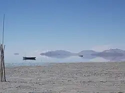 Fishing boat at Poopó Lake