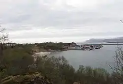 View of the village from a nearby hill to the southwest