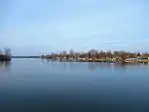 The construction of the dam created the Flat Rock Pond