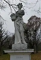 statue of Flora at Orangerie Kassel, around 1703