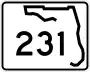 State Road 231 marker