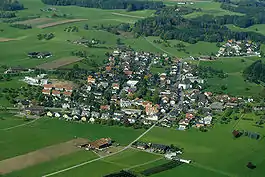 Niederhelfenschwil village from the air