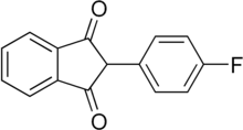 Structural formula of fluindione