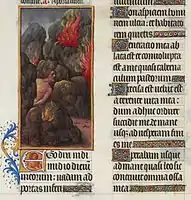 Illustration of Hezekiah's Canticle belonging to the Très Riches Heures du Duc de Berry. The Asturian monarchs often took the kings of the Old Testament as their models.