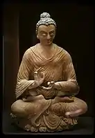 Seated Buddha, Fondukistan. National Museum of Afghanistan.