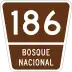 Highway 186 marker