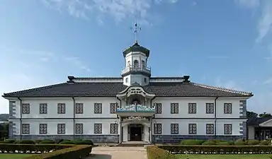 Former Kaichi School in the Kaichi School Museum Building in one of the Japanese-Western Eclectic Architectural styles called Giyōfu architecture