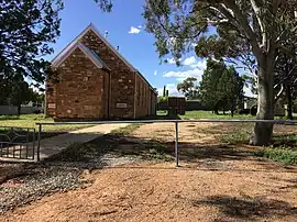 Front of a former church building