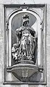 Fortitude by Giuseppe Torretto, on the façade of the Gesuati church, Venice (1737)