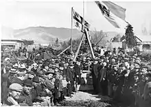 Laying of foundation stone at the Stephenson Street site on 22 September 1900