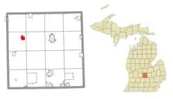 Location within Clinton County