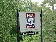 Sign for WAGA-TV in Atlanta