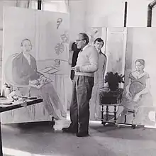 Francesco Menzio in his studio