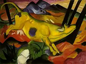 Franz Marc, 1911, The Yellow Cow, oil on canvas, 140.5 x 189.2 cm