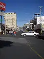 View of the city upon entering from the US.