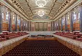 Friedrich von Thiersch Hall in the south wing, with the Kurhaus organ behind the grille