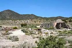 Remains of Frisco. The charcoal kilns in the background are listed on the National Register of Historic Places.