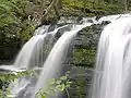 A picture of the top of the falls