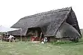 Reconstructed Iron Age house at Funkenburg, Germany, c. 200 BC.