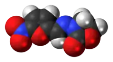 Space-filling model of the furazolidone model