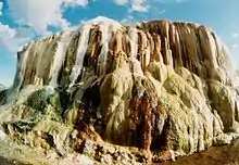 Side view of the hot springs