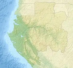 Map showing the location of Mayumba National Park