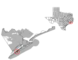 Location of Jamaica Beach, Texas