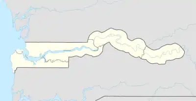 Map showing the location of Tambajang Forest Park