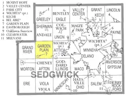 Location of Garden Plain Township in Sedgwick County