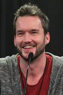 A cropped portrait of Gareth David-Lloyd, Solas' voice actor