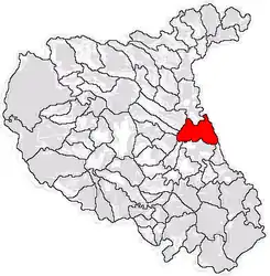 Location in Vrancea County