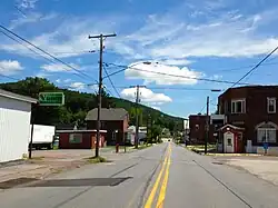 Garrett looking east on PA 653 (Jackson Street) in 2014