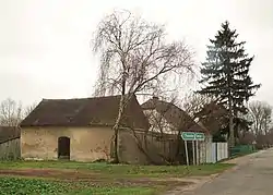 Houses by the roadside of Gąsiorowo