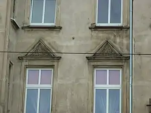 Pediment on windows