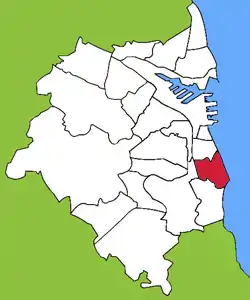 Location of Redłowo within Gdynia