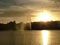 Lago del Fuerte (Fortress Lake), with its artificial geyser