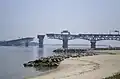 Bridge swung open as seen from Yorktown side, Summer 2011