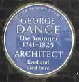 George Dance plaque