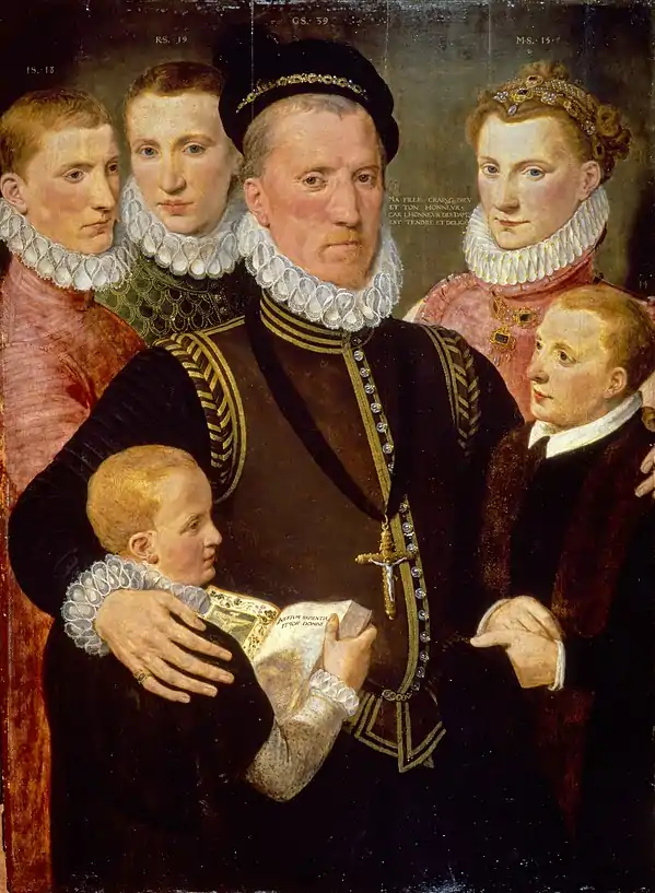 Margaret Seton, with her father and brothers, Frans Pourbus the Elder