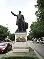 Frontal view of the monument on Market Street