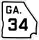 State Route 34 marker