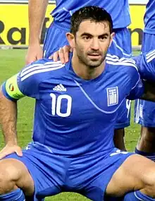 Giorgos Karagounis, captain of Panathinaikos and the Greece national football team